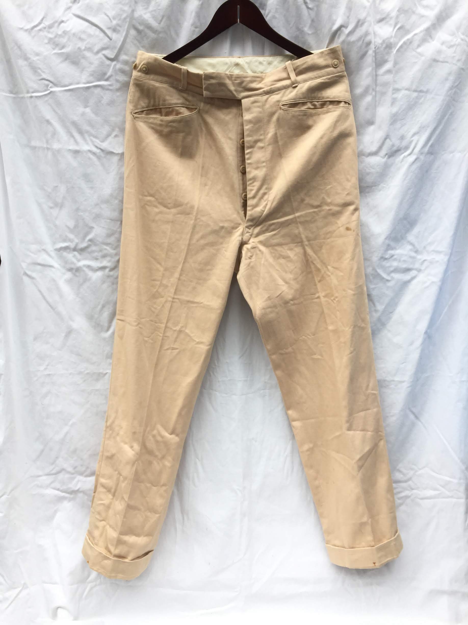40-50's Vintage Harrods Drill Trousers Mint Condition