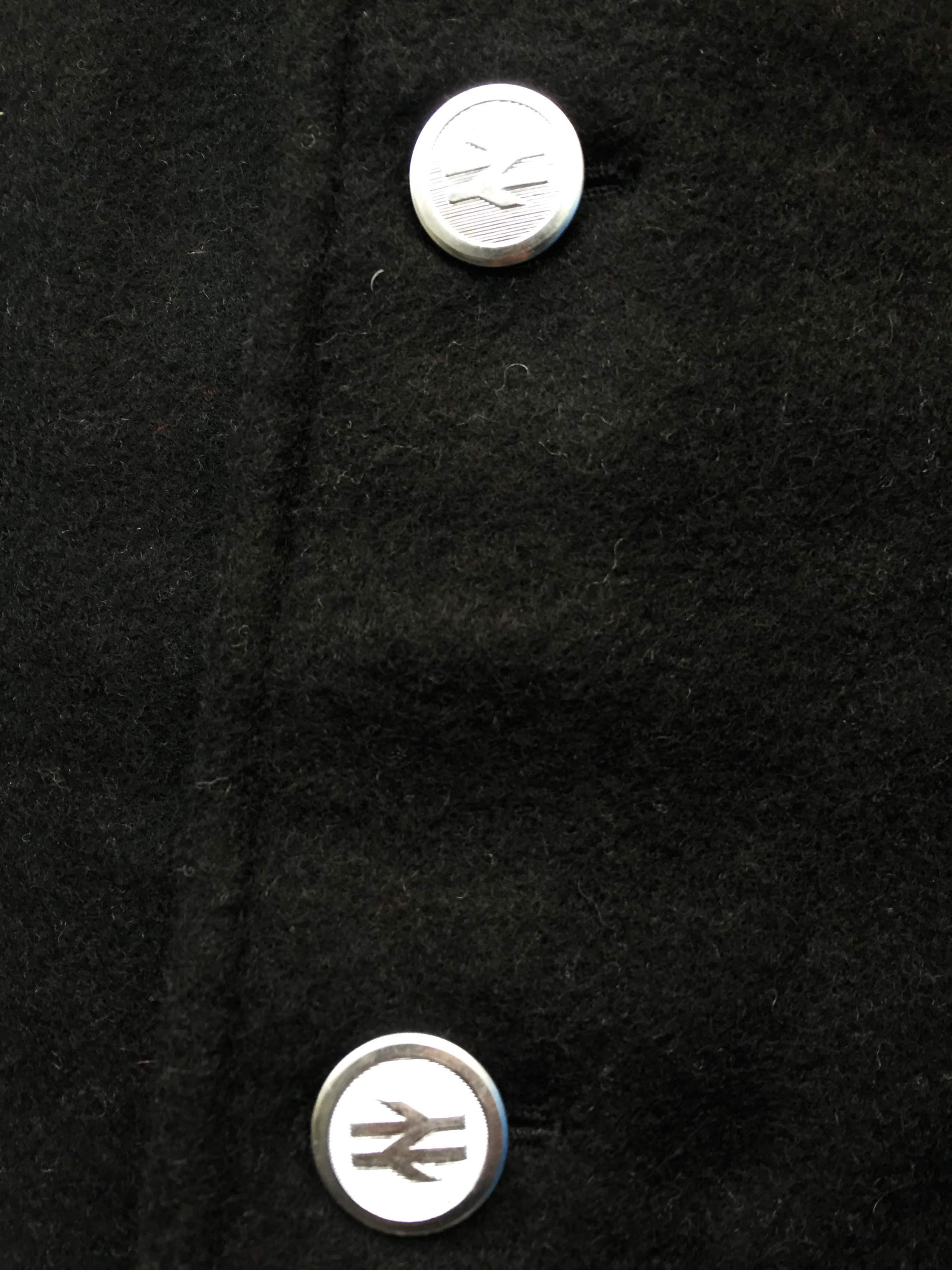 70-80's Vintage Dead Stock British Railways Wool Melton Coat